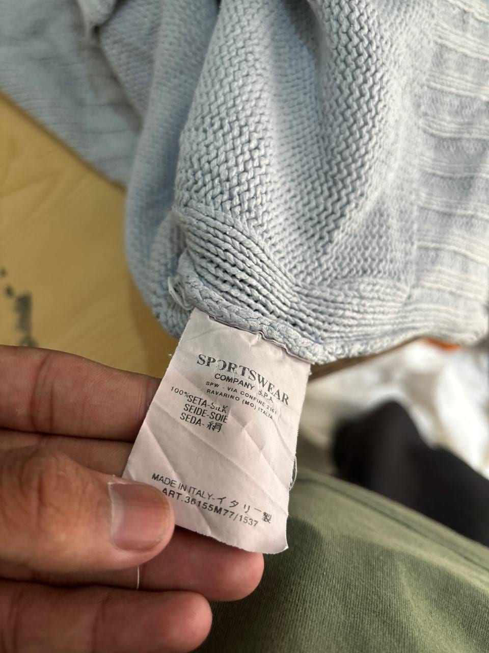 Stone Island свитер вязаный голубой шёлковый, фото 2