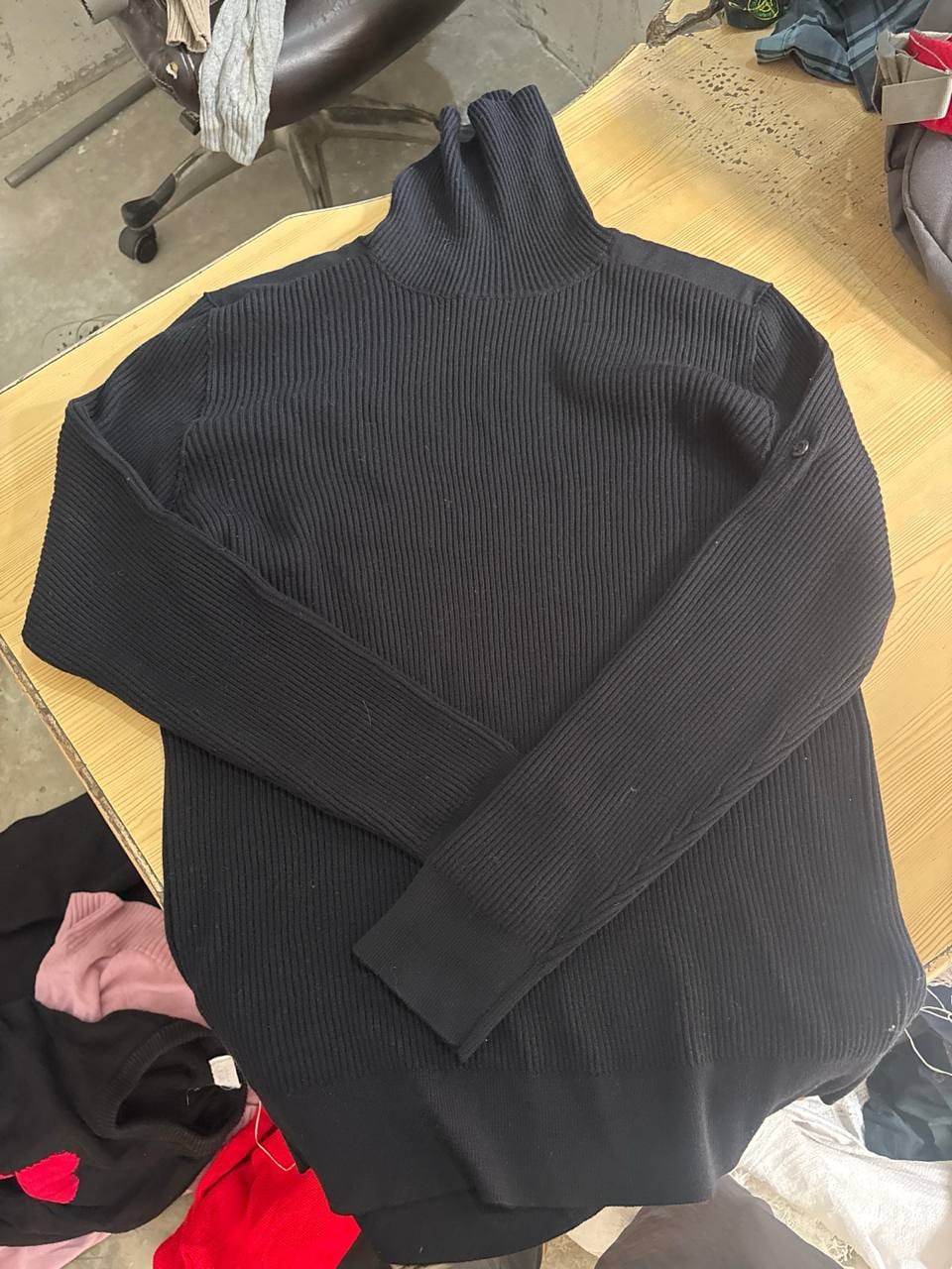 Stone Island водолазка чёрная в рубчик, фото 1