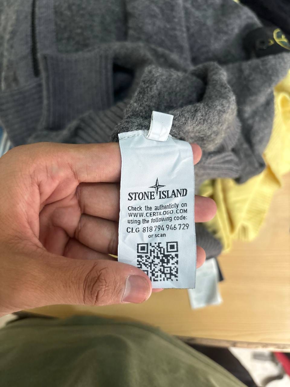 Stone Island джемпер серый на молнии воротник-стойка, фото 2