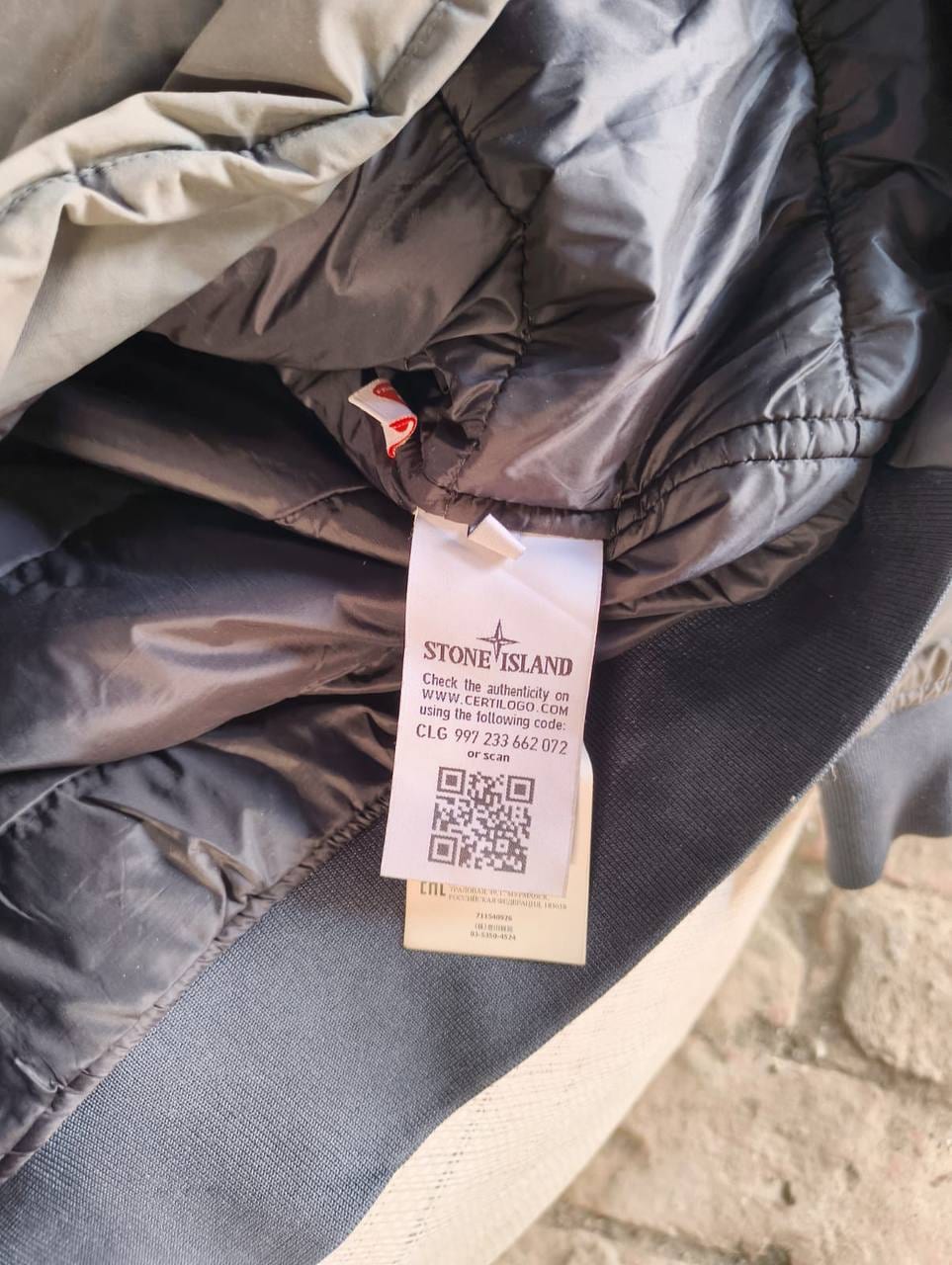 Stone Island куртка-бомбер двусторонняя серо-хаки на молнии, фото 3