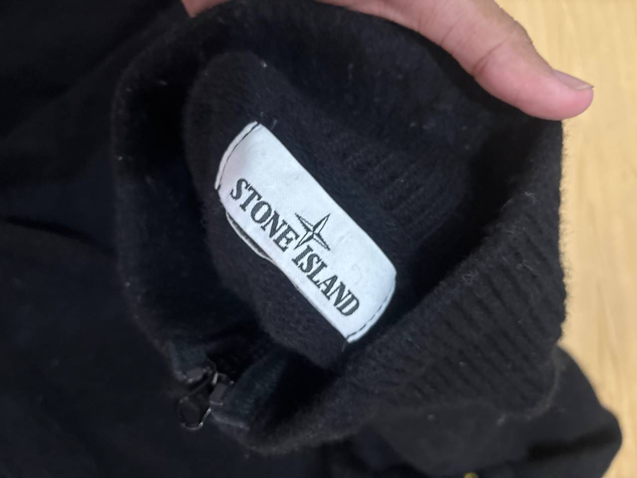 Stone Island свитер чёрный вязаный шерстяной, фото 2