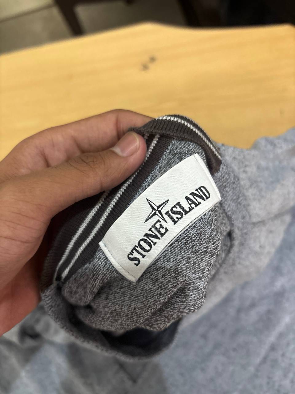 Stone Island свитер серый меланж, фото 2