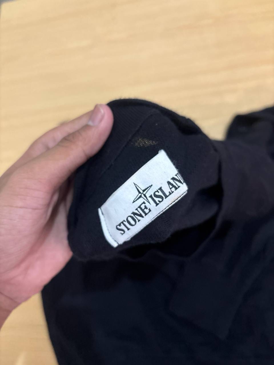 Stone Island свитер чёрный вязаный с круглым вырезом, фото 2
