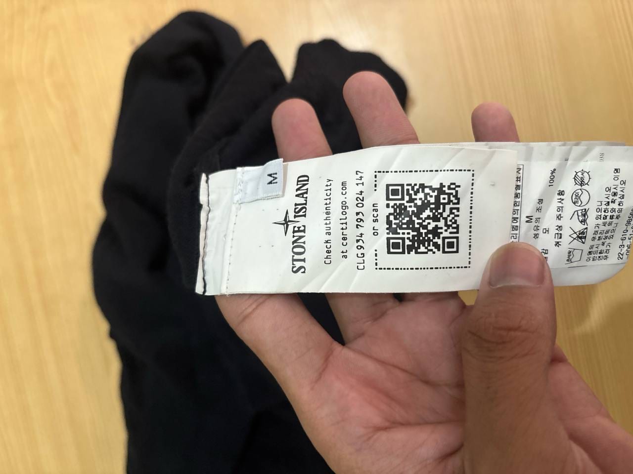 Stone Island свитер чёрный вязаный с круглым вырезом, фото 3