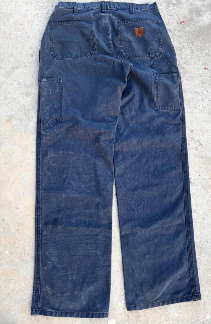 Carhartt штаны синие рабочие (carpenter), фото 1