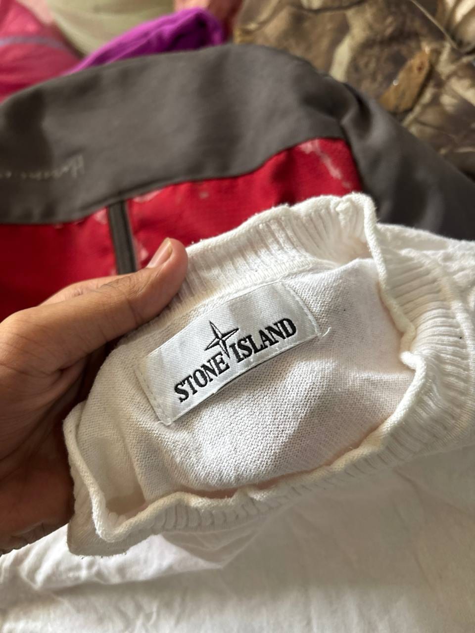 Stone Island свитер белый хлопковый, фото 2