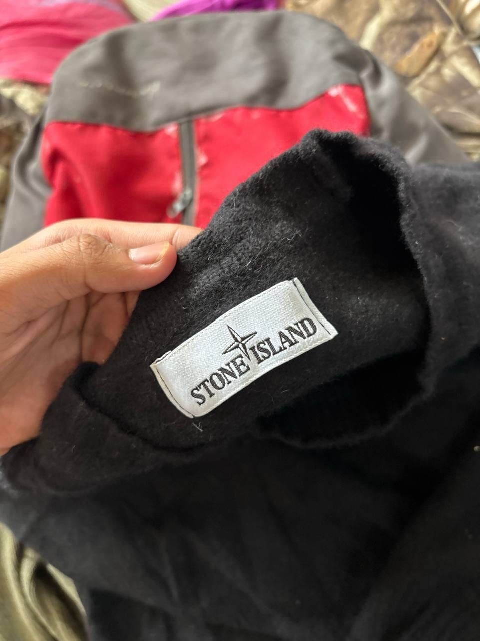 Stone Island свитер чёрный шерстяной, фото 2