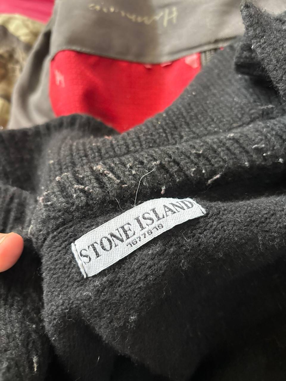 Stone Island кардиган чёрный шерстяной на молнии и пуговицах, фото 2