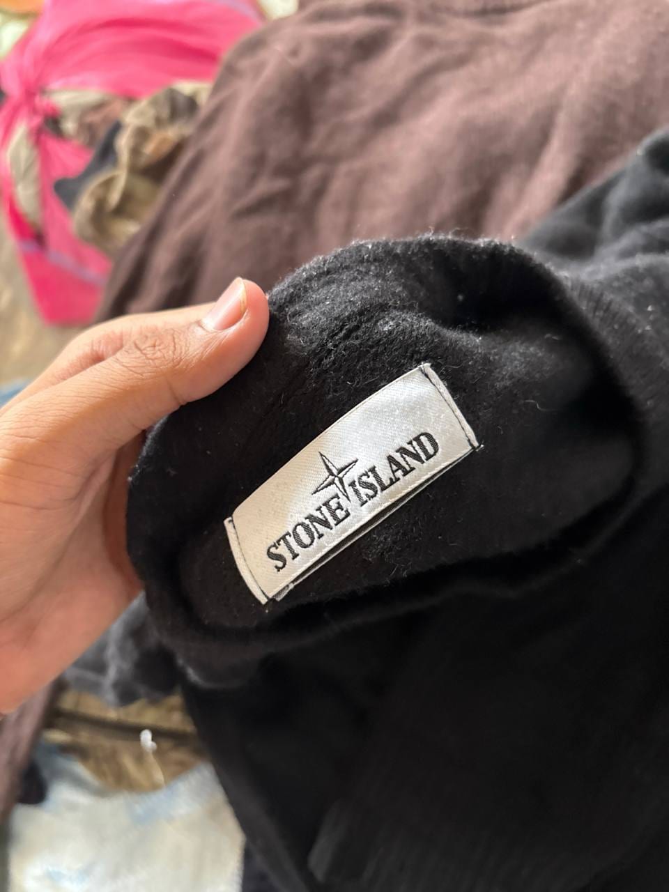 Stone Island свитер чёрный шерстяной, фото 2