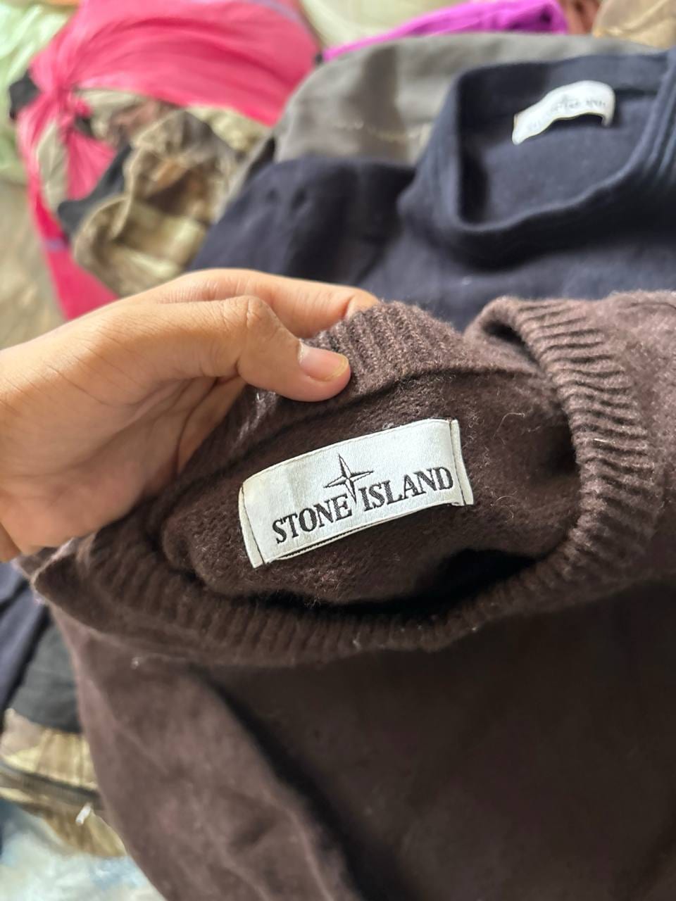 Stone Island свитер коричневый шерстяной, фото 2