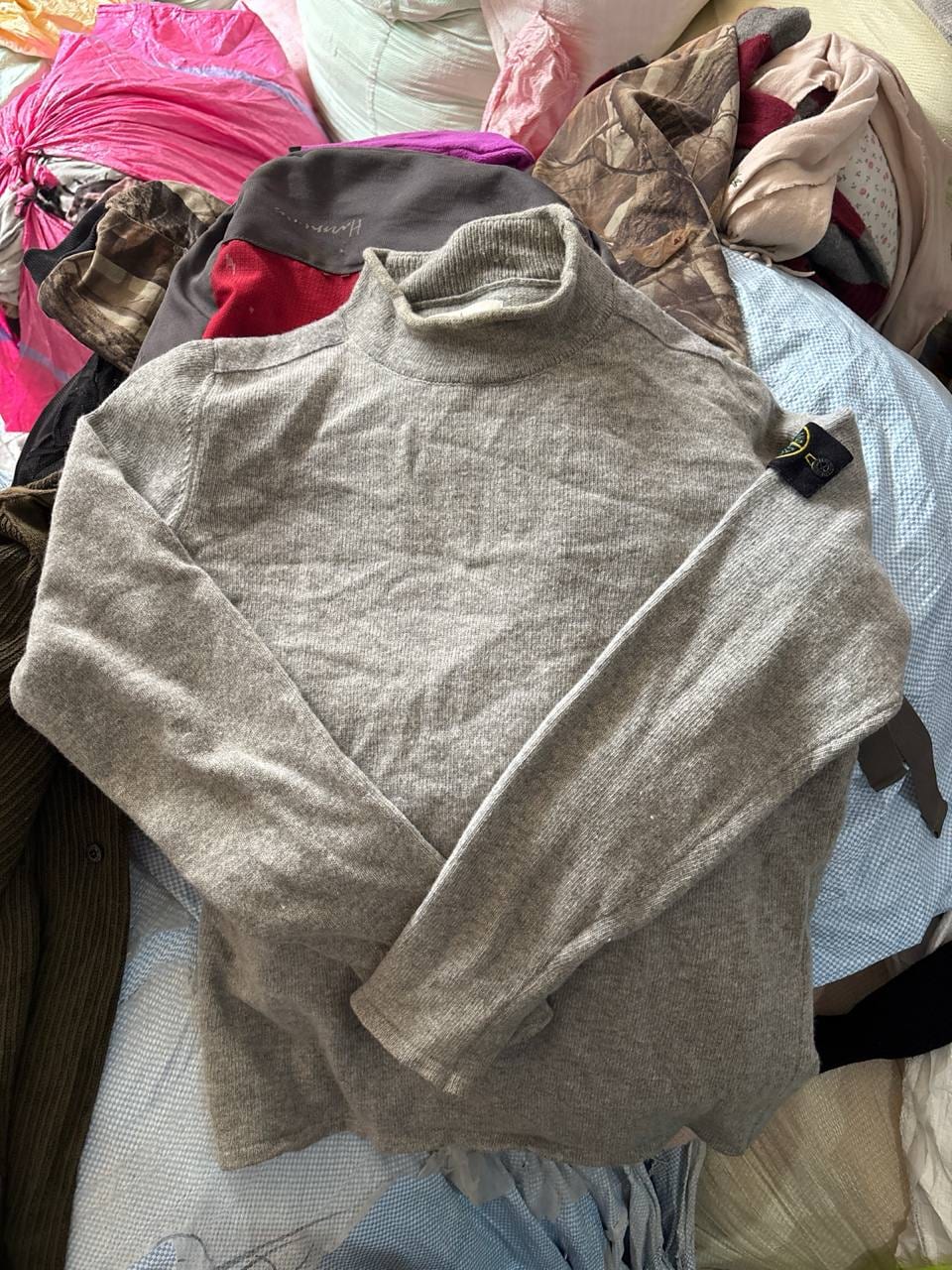 Stone Island водолазка серая шерстяная, фото 1