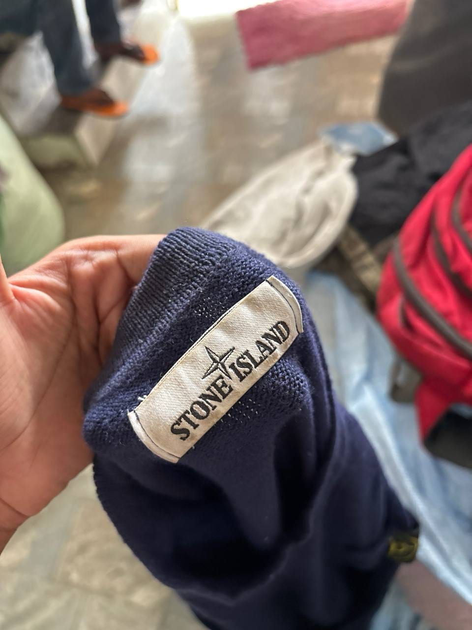 Stone Island свитер синий шерстяной, фото 2