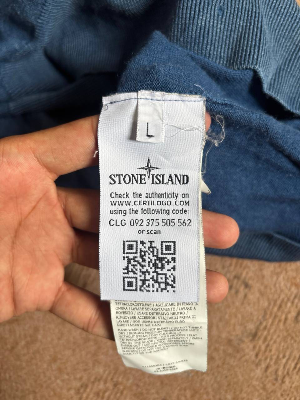 Stone Island свитер синий вязаный джемпер, фото 3